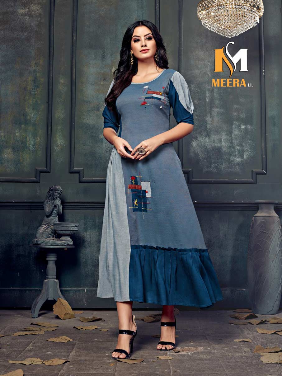 Woman Vol-1 Meerali Rayon Cotton Handwork Kurti Woman Vol-1 Meerali Rayon Cotton Handwork Kurti